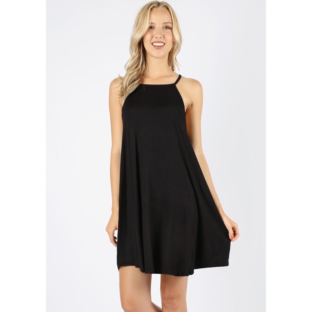 High Neck Swing Dress